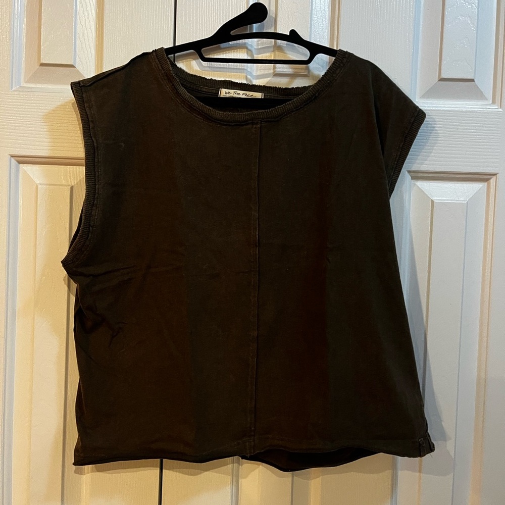 Faded black Sleeveless Top